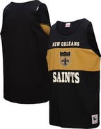 Mitchell & Ness Men's Mitchell & Ness Black New Orleans Saints Retro Colorblock Tank Top