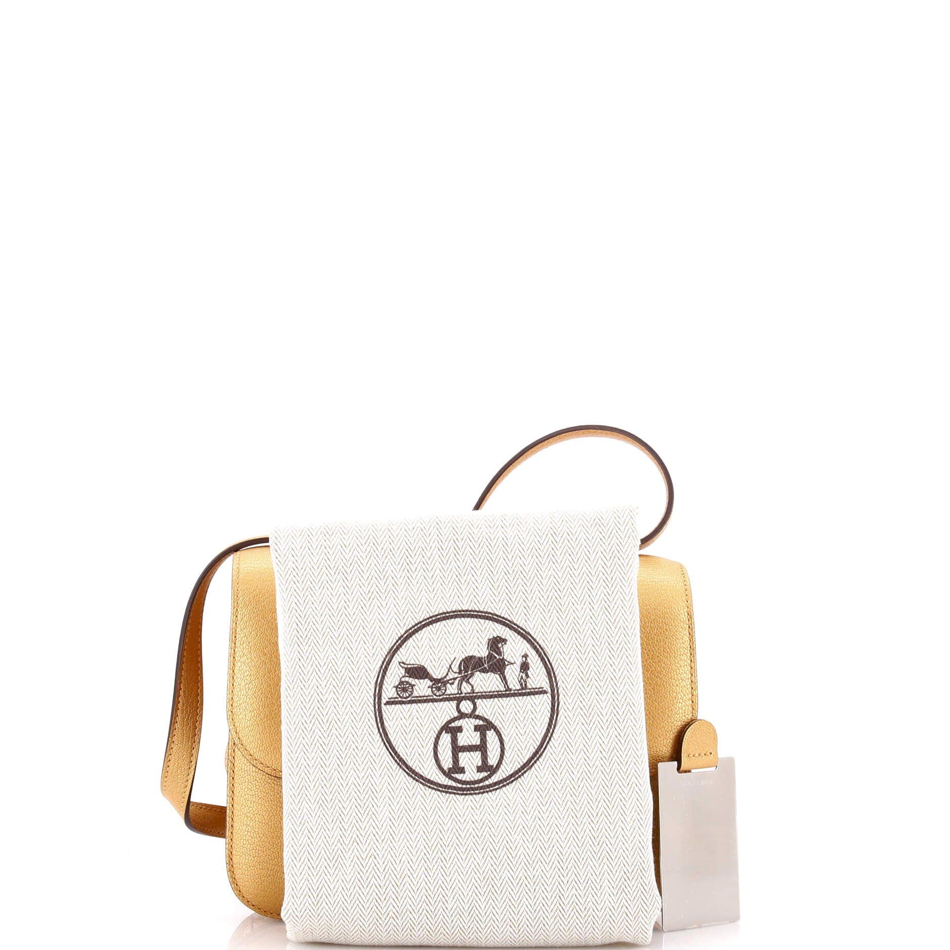 Pre-Owned Hermes Constance NM Bag Metallic Chevre Chamkilight 18, Alternate, color, Dore