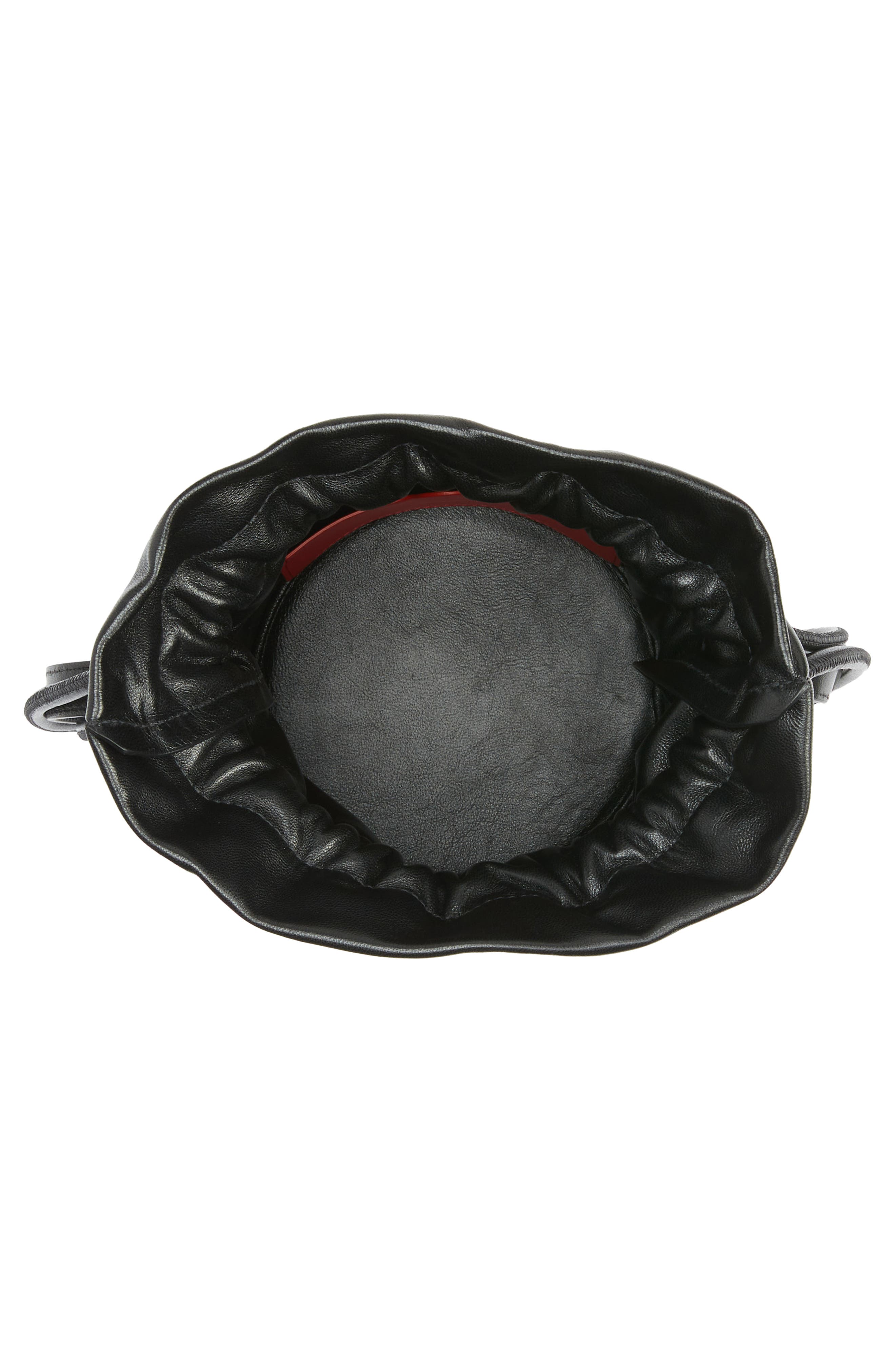 McQueen Alexander McQueen The Soft Curve Drawstring Leather Crossbody Bag, Alternate, color, 