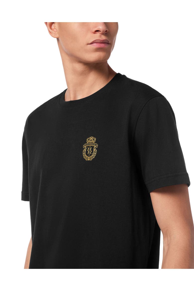 T-Shirt Round Neck Ss Crest Men, Alternate, color, black