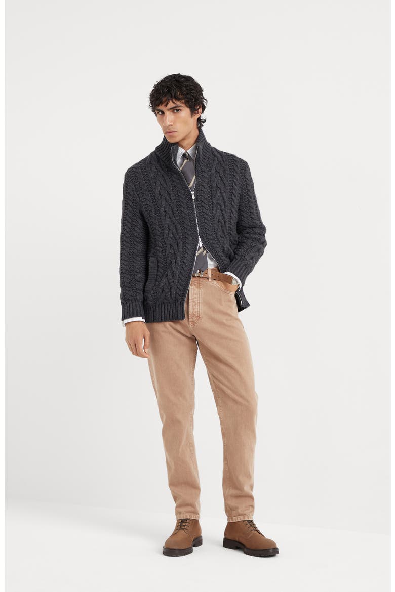 Pinstripe slim fit shirt with button-down collar, Alternate, color, Anthracite