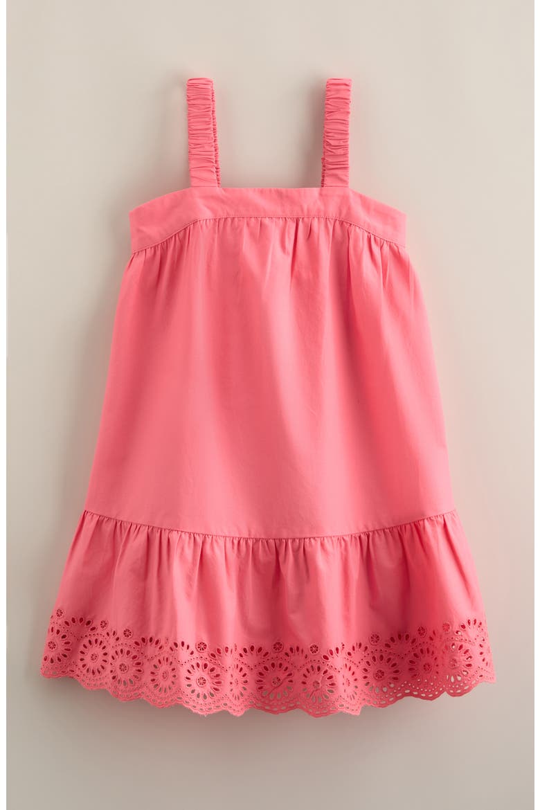 Kids' Eyelet Dress, Main, color, PINK BUBBLEGUM