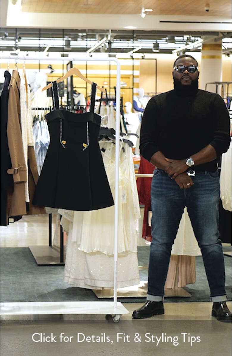 Topstitch Detail Crepe Minidress, sales video thumbnail