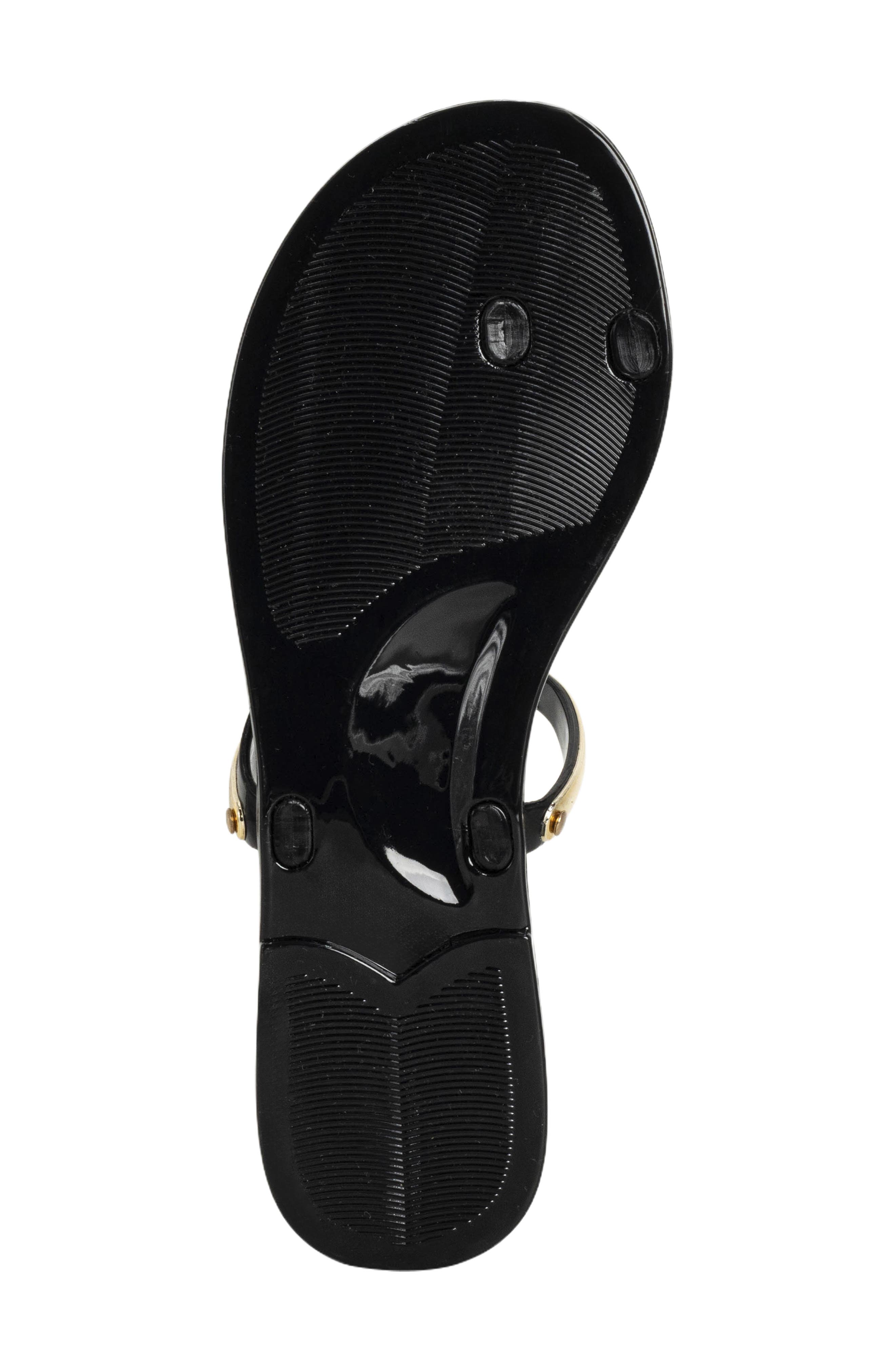 SHUSHOP Dottie Toe Loop Sandal, Alternate, color, Black