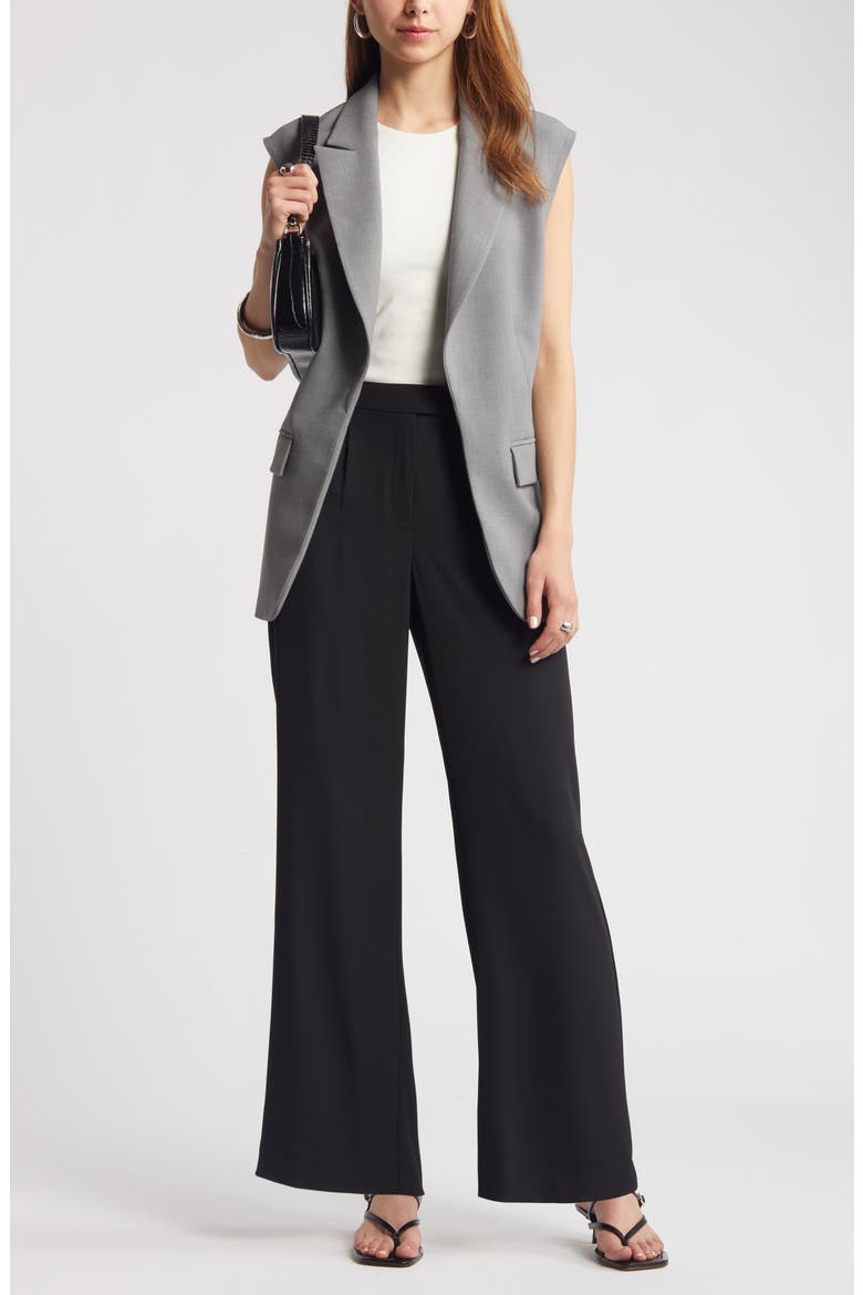Longline Raw Shoulder Vest, Alternate, color, GREY MOCKINGBIRD HEATHER