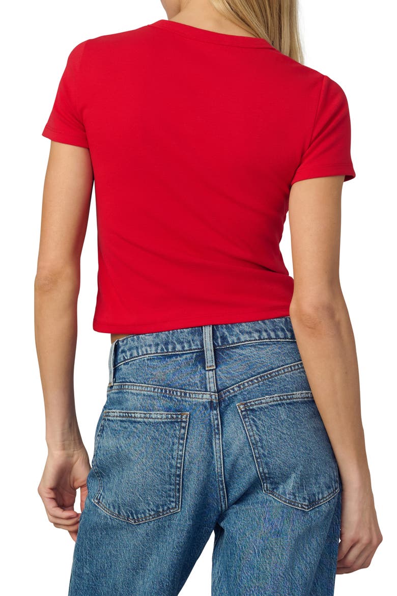 The Baby Tee, Alternate, color, CHERRY RED