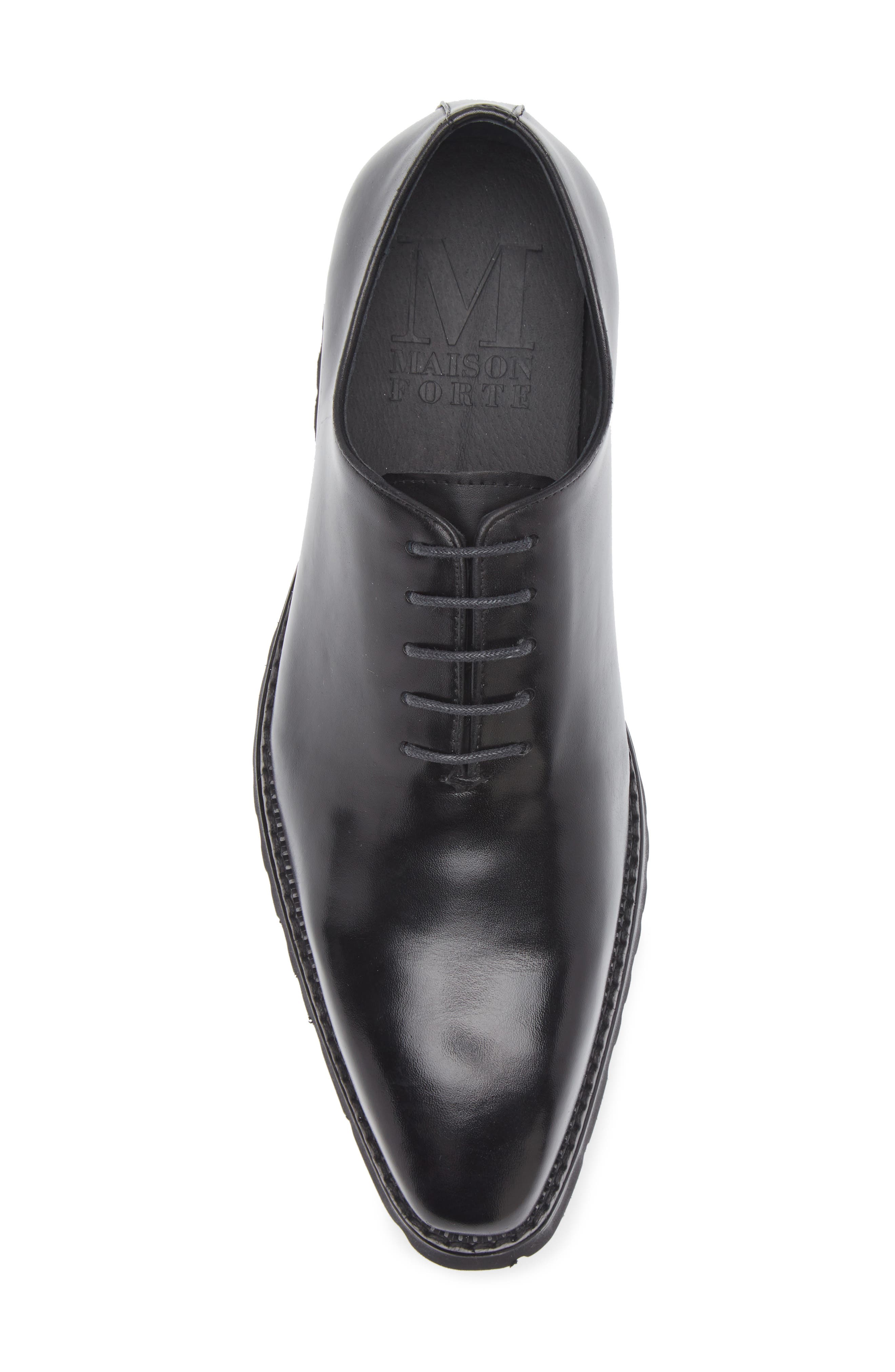 Maison Forte Presidio Wholecut Leather Oxford, Alternate, color, Black