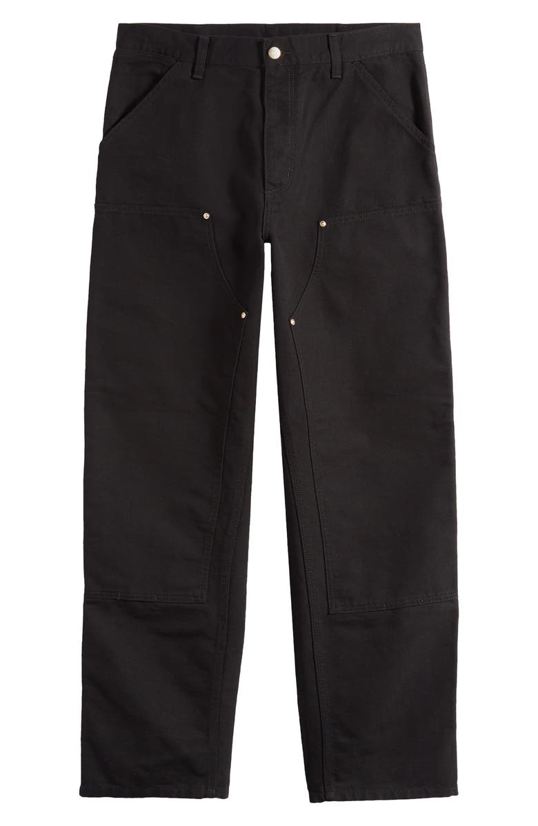 Carhartt Work In Progress Double Knee Pants, Alternate, color, Black Rinsed