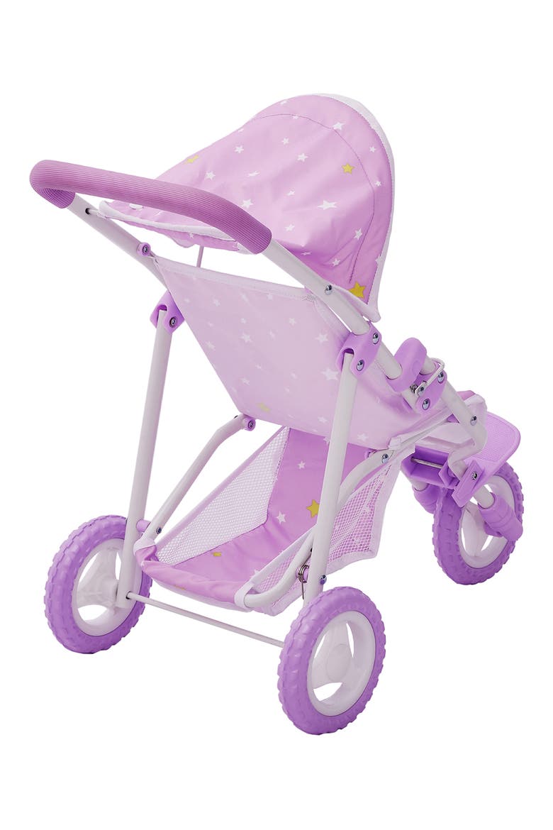 Olivia's Little World Twinkle Stars Princess Toy Jogging Stroller, Alternate, color, PURPLE/ WHITE