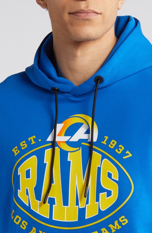 Shop Hugo Boss Boss X Nfl Touchback Graphic Hoodie In Los Angeles Rams Bright Blue