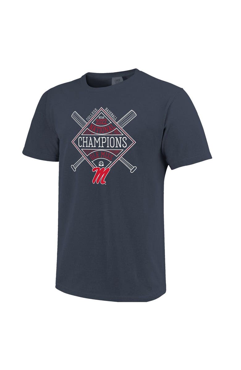 IMAGE ONE Women's Navy Ole Miss Rebels 2022 NCAA Men's Baseball College World Series Champions T-Shirt, Alternate, color, 