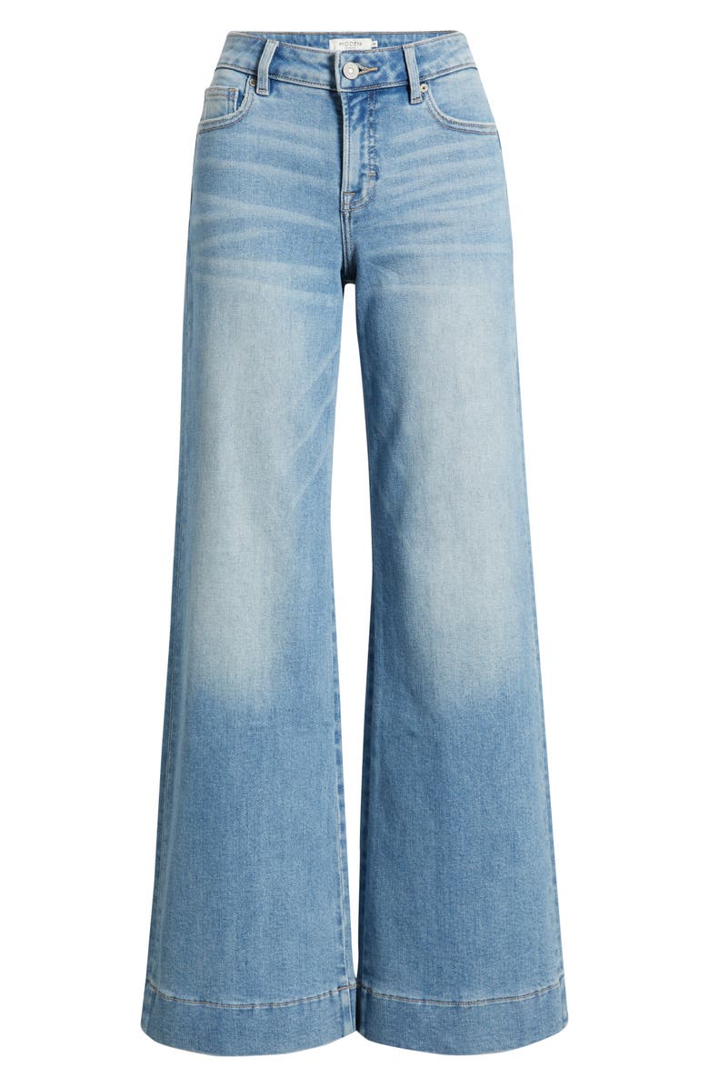 HIDDEN JEANS Star Mid Rise Flare Jeans, Alternate, color, Light Wash