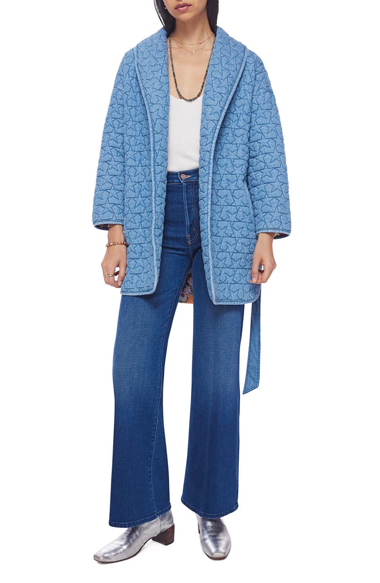 MOTHER The Channel Changer Belted Chambray Jacket, Main, color, 