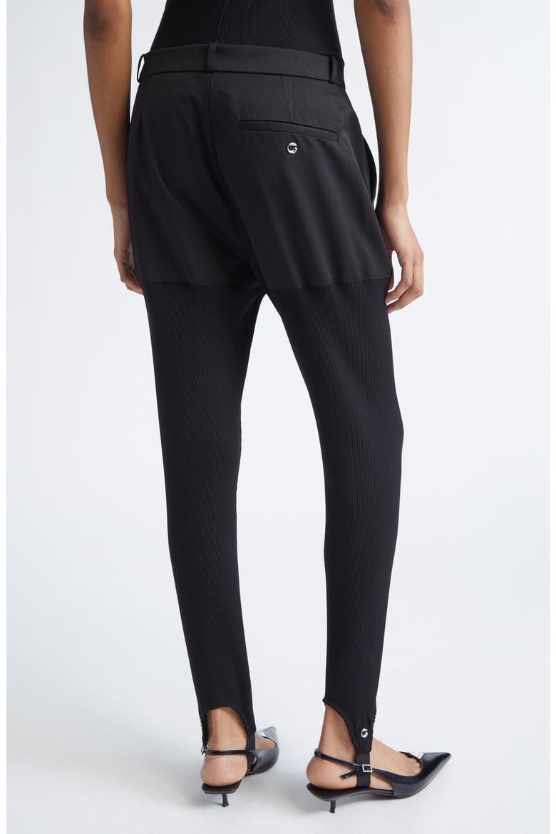 Hybrid Rib Stirrup Leggings, Alternate, color, BLACK
