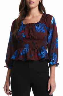 Smocked Peplum Top