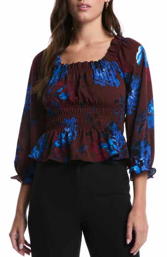 Smocked Peplum Top