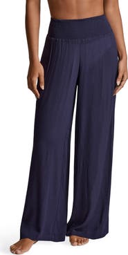 Lauren Ralph Lauren Smocked Waist Cover-Up Pants