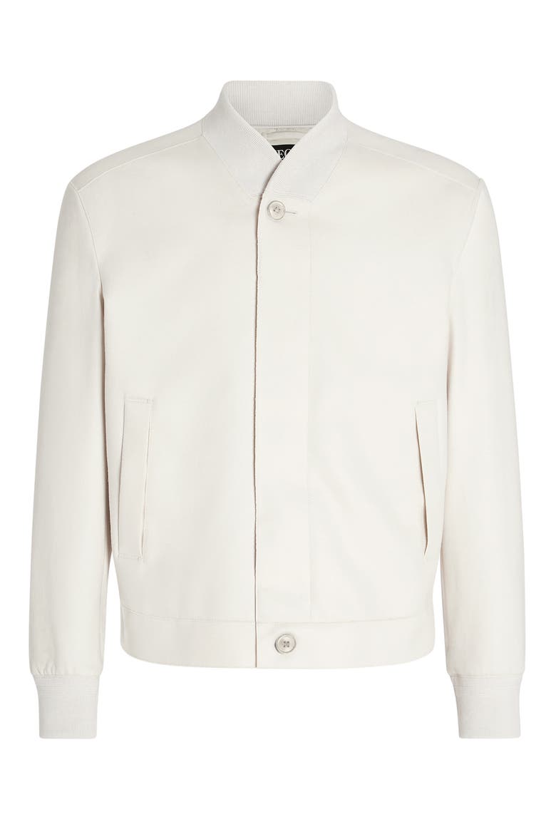 Oasi Elements Cashmere Bomber Jacket, Alternate, color, WHITE