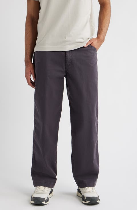Straight Leg Cotton Stretch Twill Pants