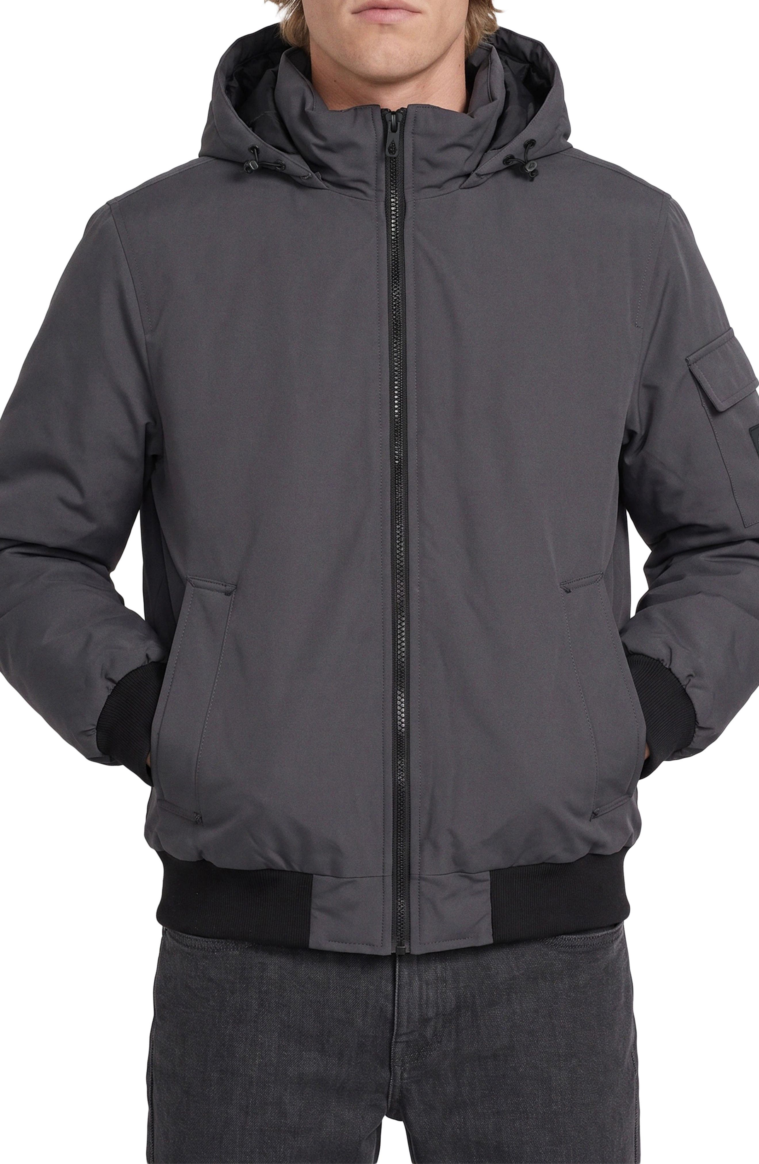 Heavy Weight Water Resistant Hooded Bomber Jacket