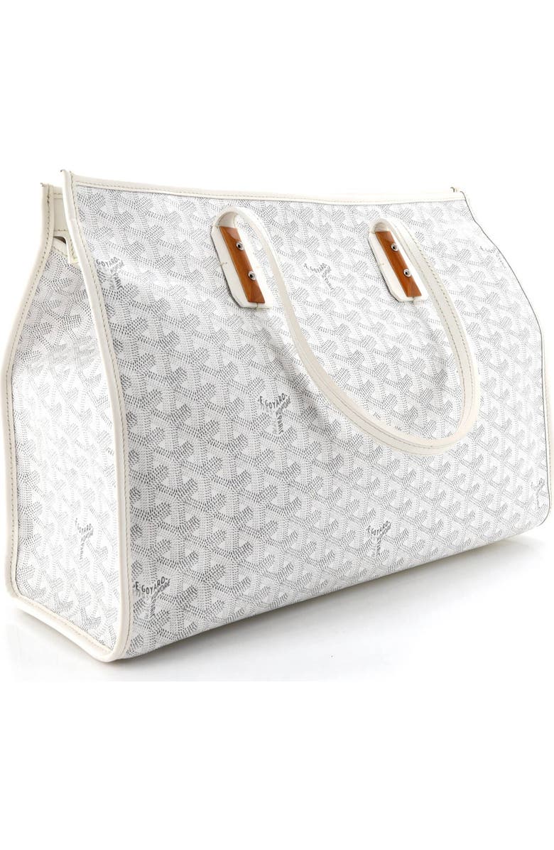 Pre-Owned Goyard Marquises Bag Coated Canvas, Alternate, color, White