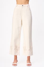 CAMI NYC Memphis Embroidered Hem Wide Leg Pants
