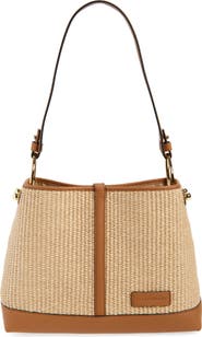 Strathberry Lana Two-Tone Raffia Hobo Bag