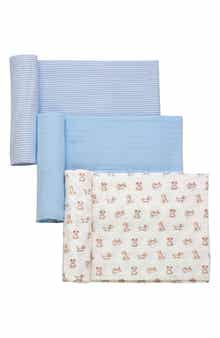 3-Pack Puppy Cotton Muslin Swaddle Blankets