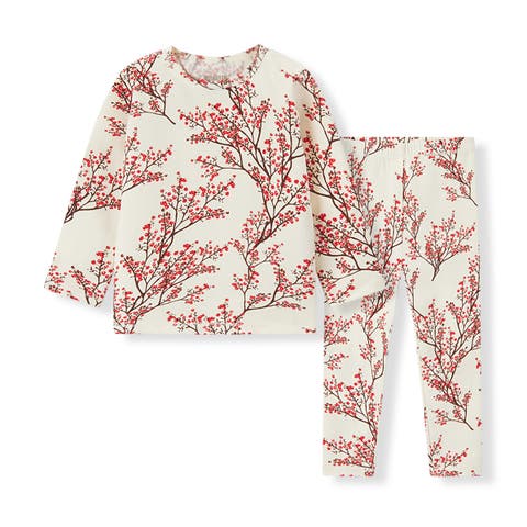 Cotton Stretch Long Sleeve Two Piece Pajama Set (Toddler)