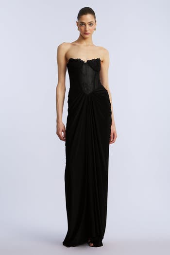 Lace & Jersey Gown