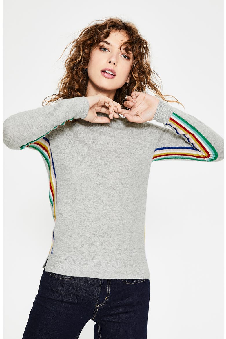 Cashmere Sweater, Alternate, color, GREY PLACEMENT STRIPE