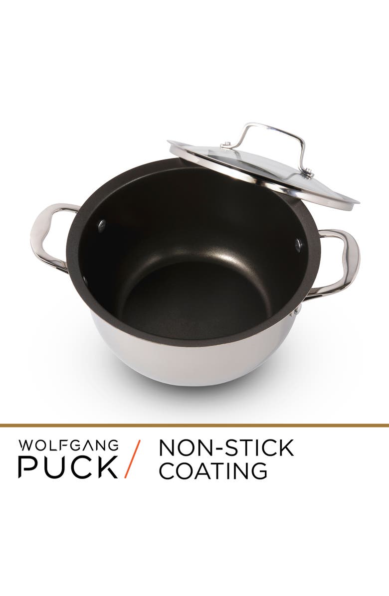 Wolfgang Puck 6 Piece Stainless Steel Pots and Pan Set, Alternate, color, Stainless Steel