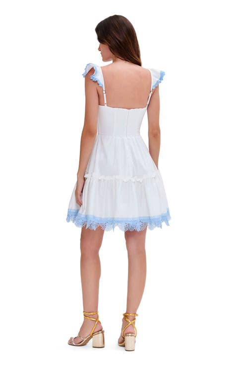 Flutter Poplin Mini Dress