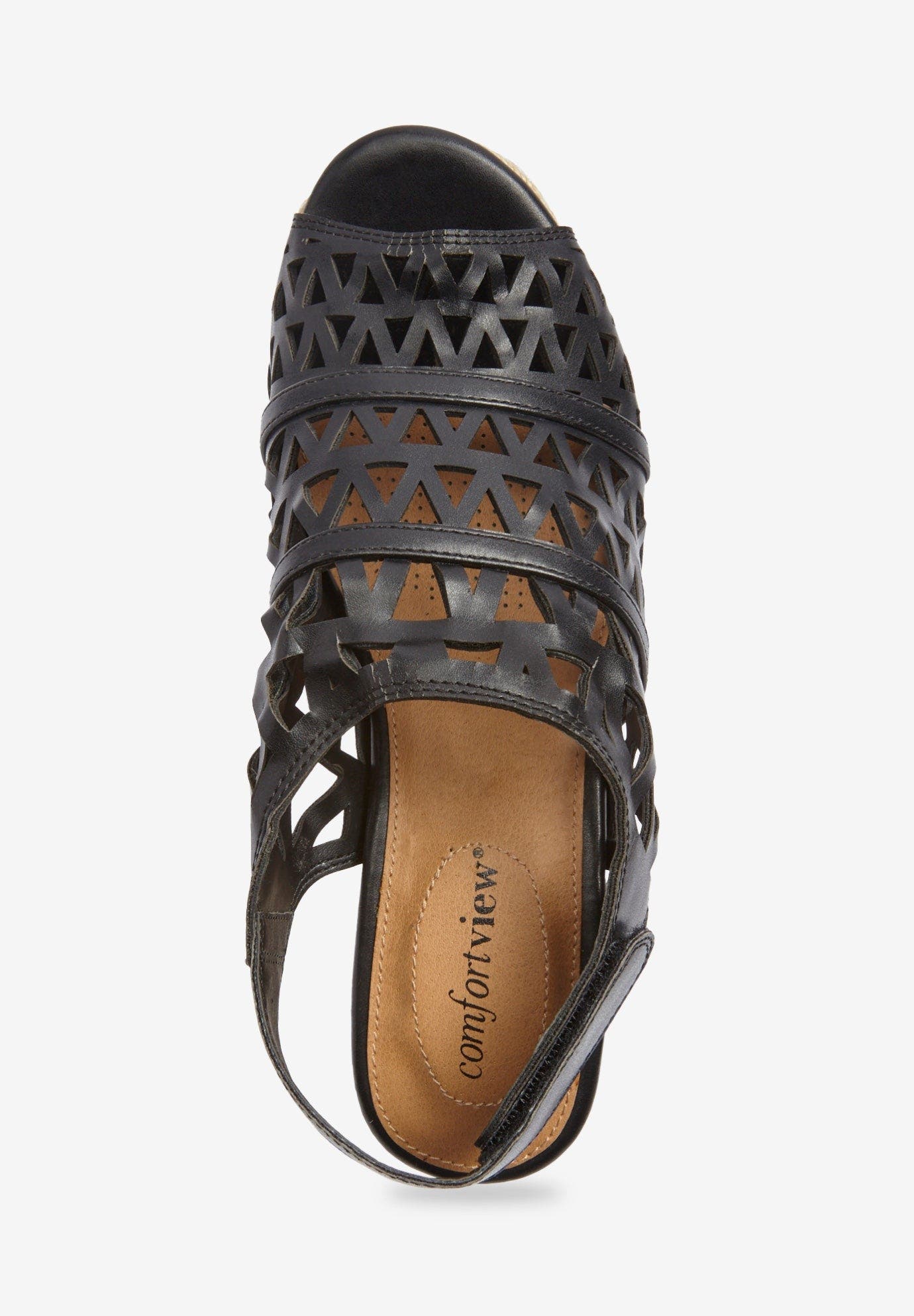 Comfortview The Karen Espadrille, Alternate, color, Black