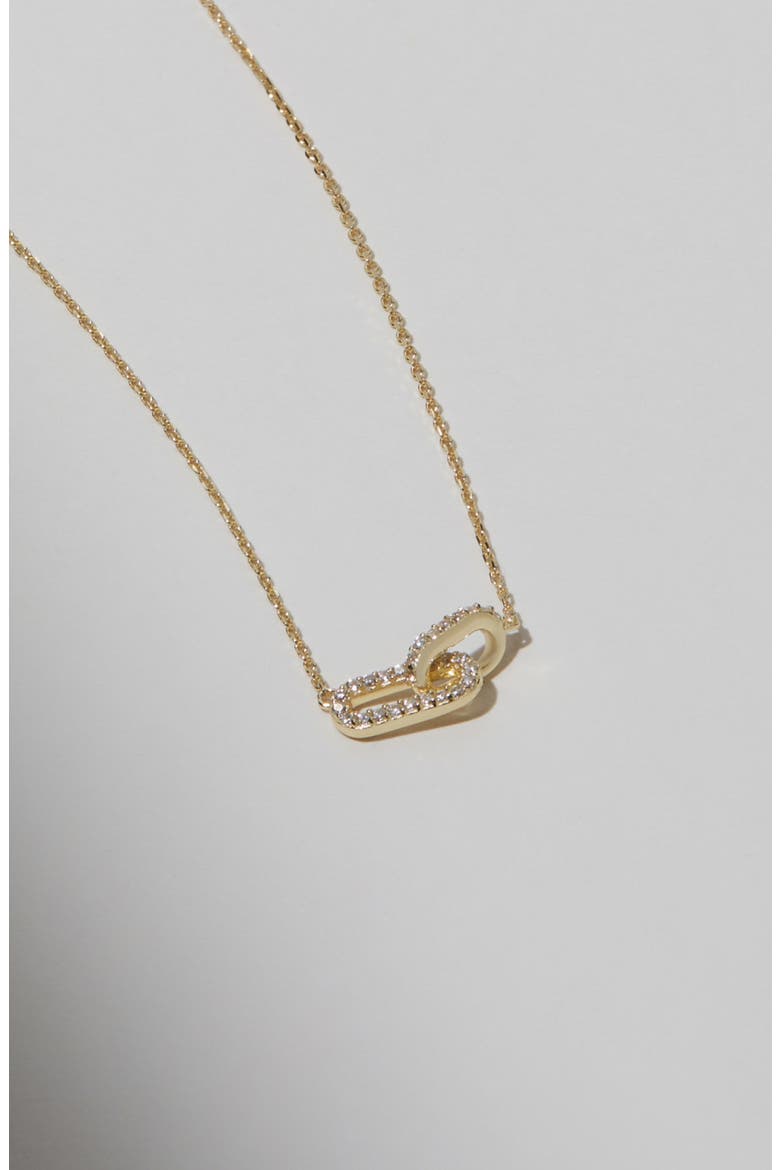 Loree Pendant Necklace, Alternate, color, YELLOW GOLD / CLEAR