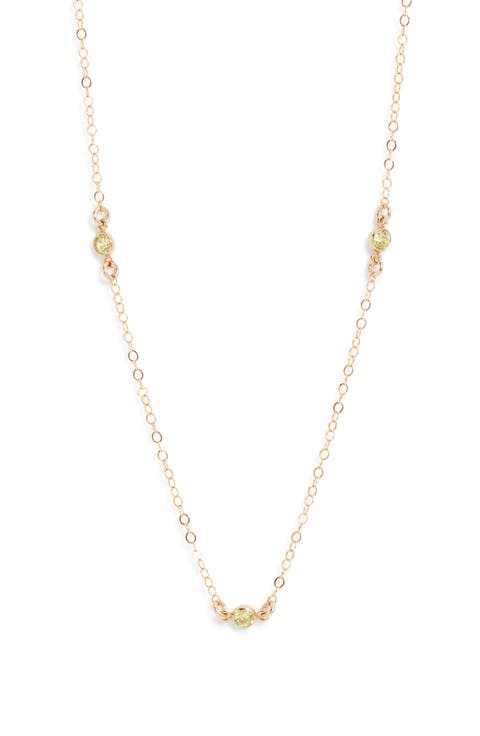 Birthstone Station Necklace