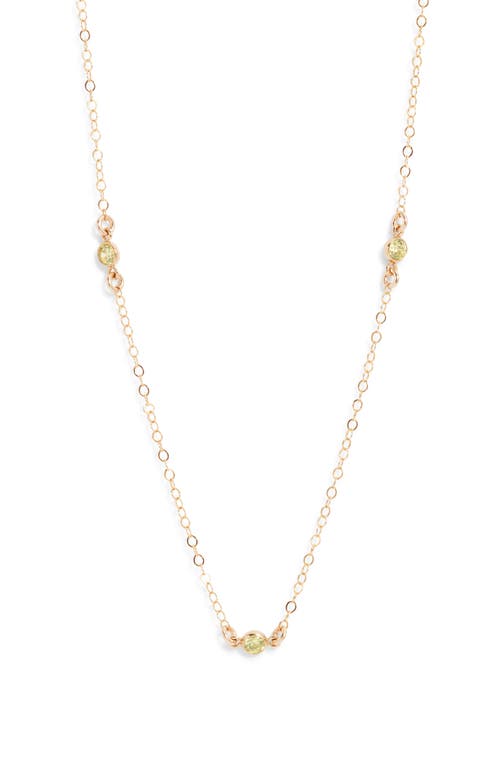 Set & Stones Birthstone Station Necklace In Gold