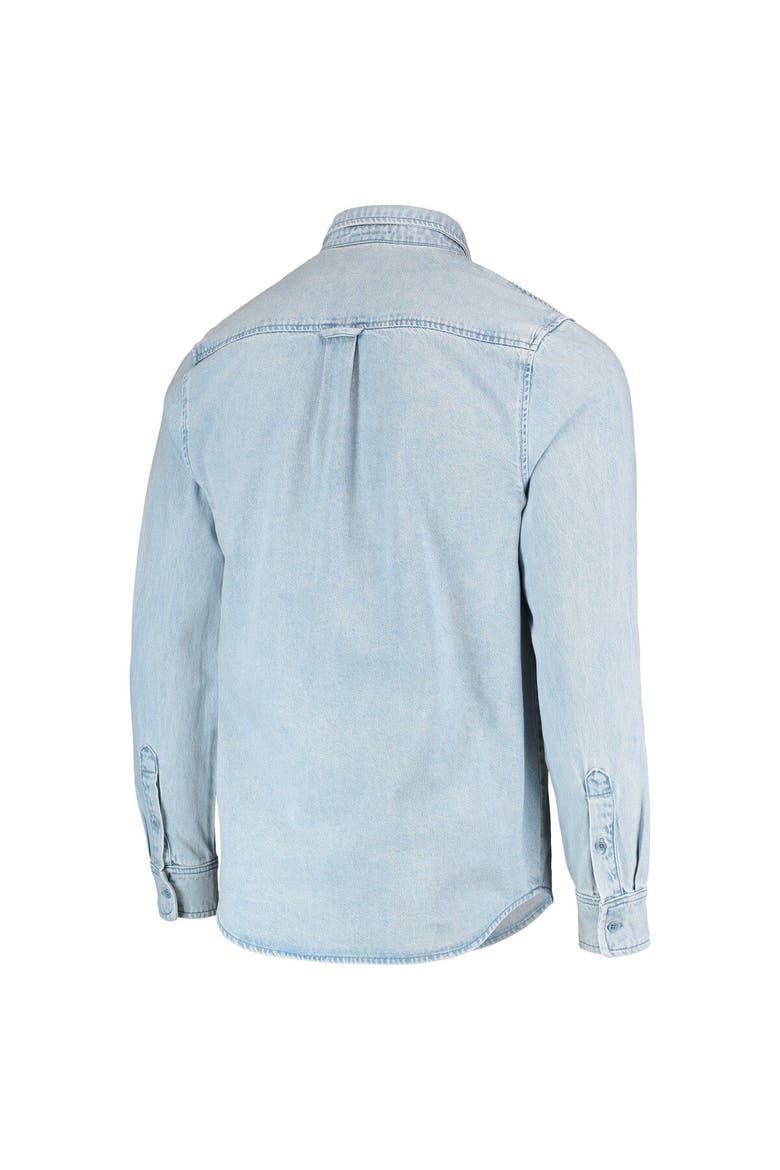 Men's The Wild Collective Blue LAFC Denim Button-Down Long Sleeve Shirt, Alternate, color, Blue