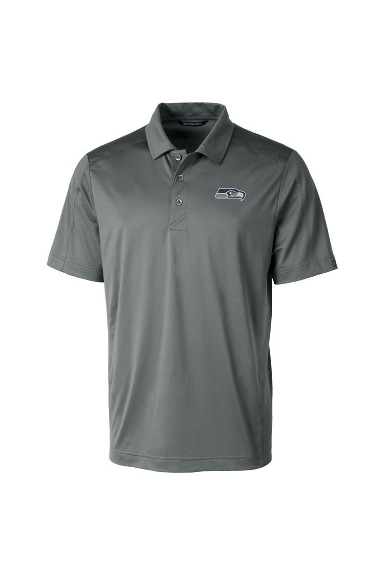 Men's Cutter & Buck Steel Seattle Seahawks Prospect Textured Stretch Polo, Alternate, color, Steel