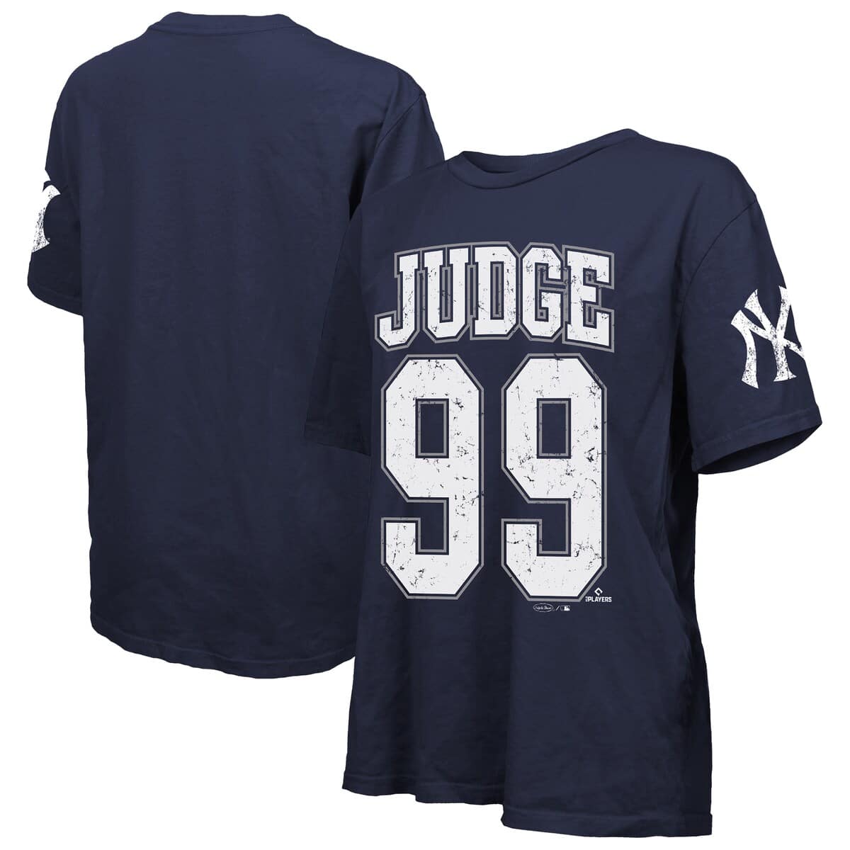 Majestic Threads Aaron Judge Navy New York Yankees Oversized Name Number T-shirt
