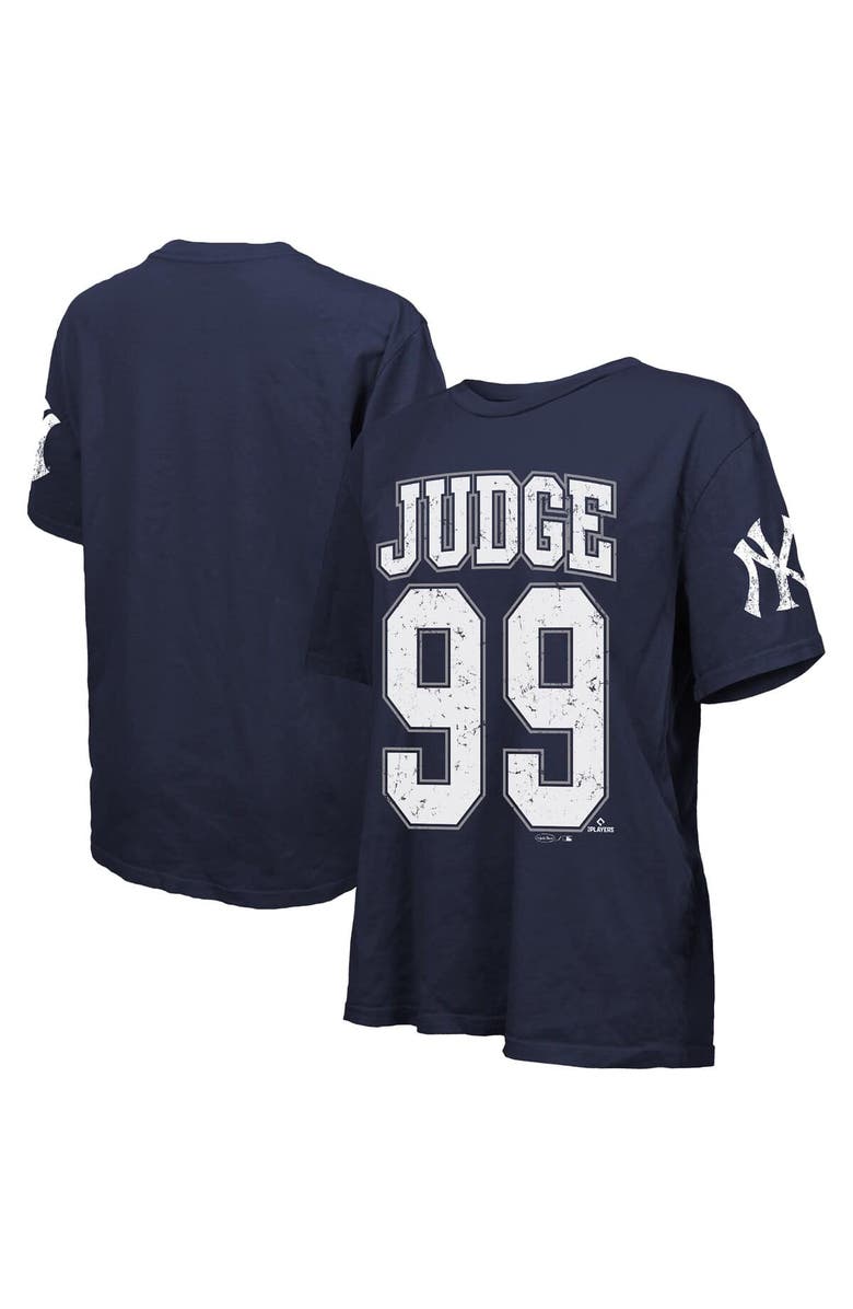 Majestic Threads Women's Majestic Threads Aaron Judge Navy New York Yankees Oversized Name & Number T-Shirt, Main, color, Navy