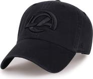 '47 Men's '47 Black Los Angeles Rams Tonal Clean Up Adjustable Hat