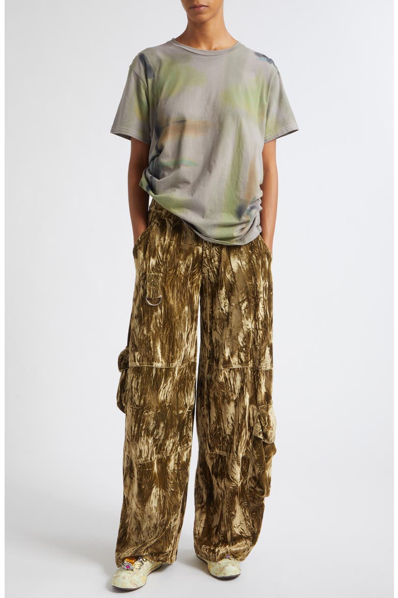 Wide Leg Cargo Pants, Alternate, color, MOSS