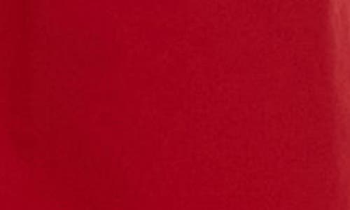 Topshop Ruched Cotton Poplin Midi Dress In Red
