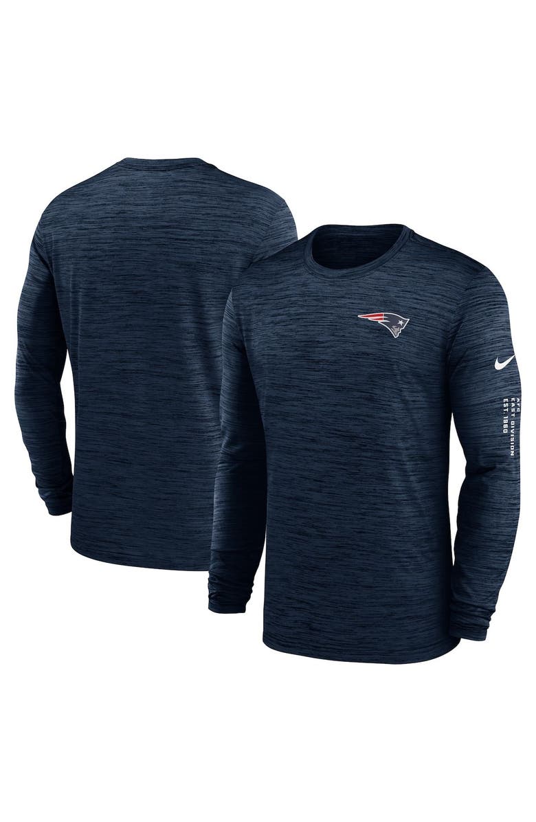 Nike Men's Nike  Navy New England Patriots Velocity Long Sleeve T-Shirt, Main, color, 