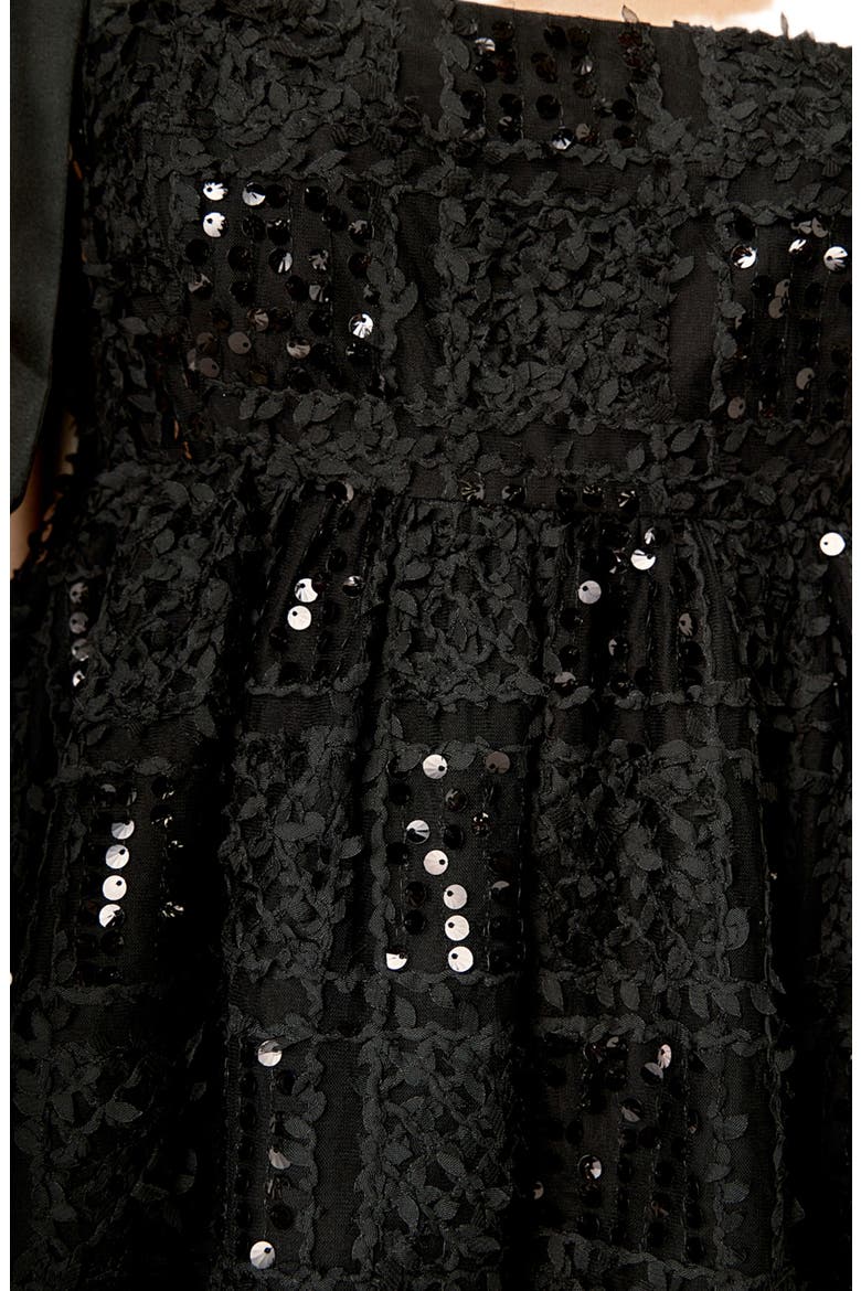 Sequins Bow Tank, Alternate, color, BLACK