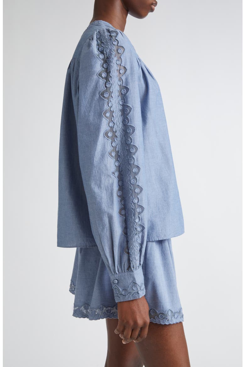 Kady Appliqué Top, Alternate, color, CHAMBRAY