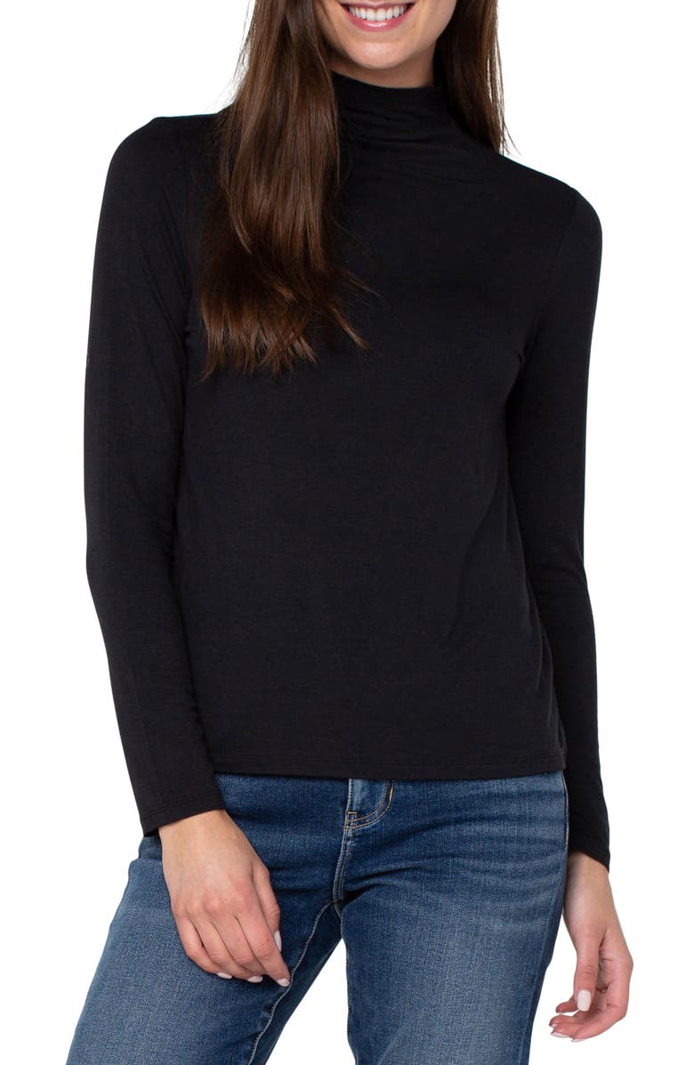 Liverpool Los Angeles Funnel Neck Knit Top, Main, color,