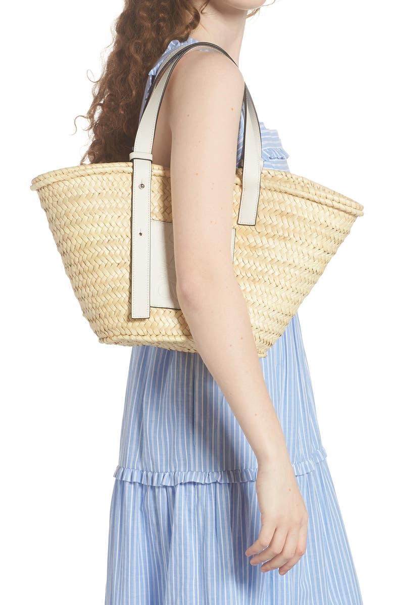 Loewe x Paula's Ibiza Palm Leaf Basket Bag, Alternate, color,