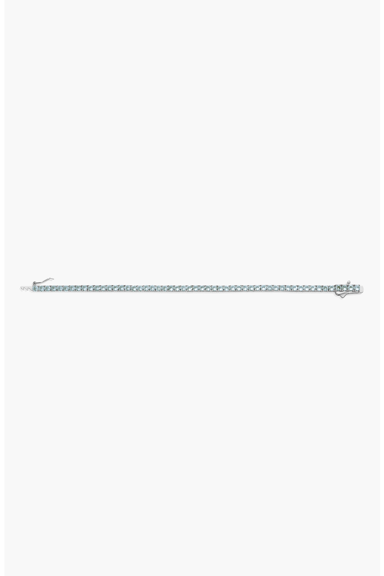 Lab Grown Blue Tourmaline Tennis Bracelet, Alternate, color, Sterling Silver
